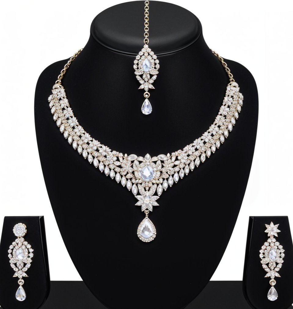 Royal Radiance AD Stone Necklace Set