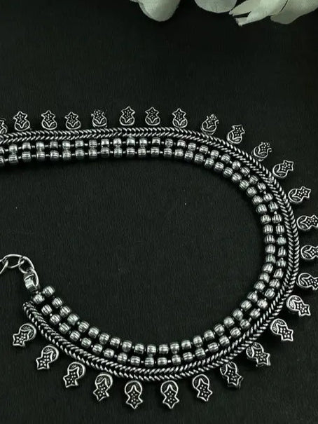 Oxidized Traditional Necklace & Earrings Set