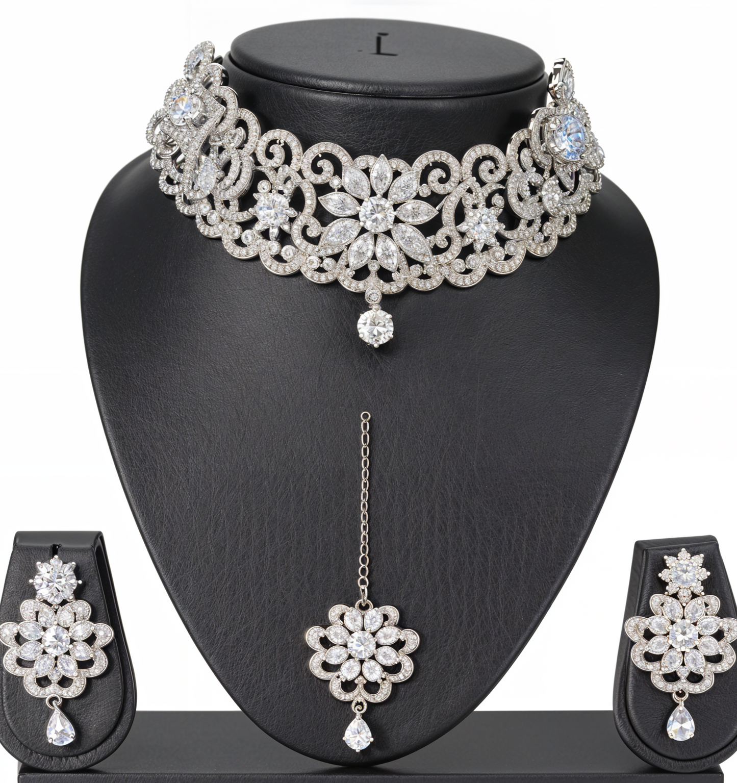 Regal Bloom Choker Necklace Set