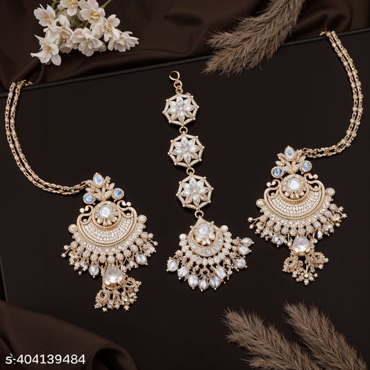 Royal Bridal Kundan & Pearl Jewelry Set Combo
