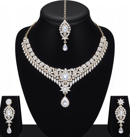 Royal Radiance AD Stone Necklace Set