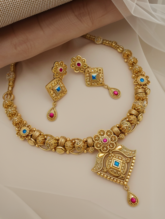Blue Radiance Temple Bead Set